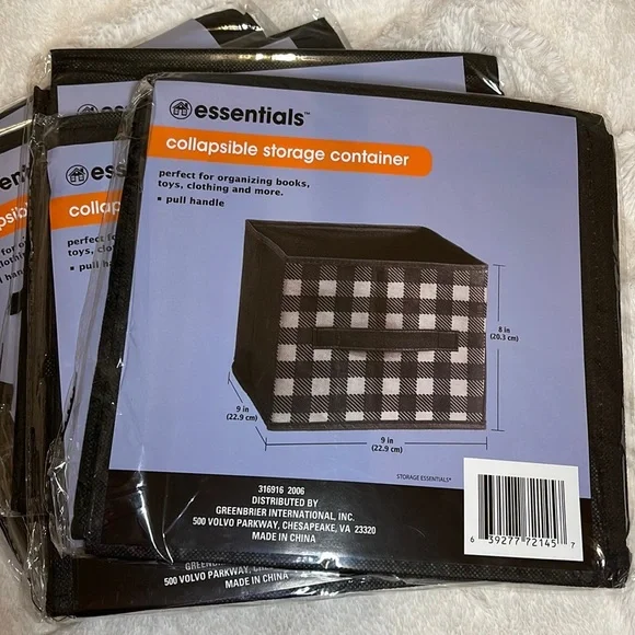 Buffalo Plaid Storage Bins - Picture 1 of 2